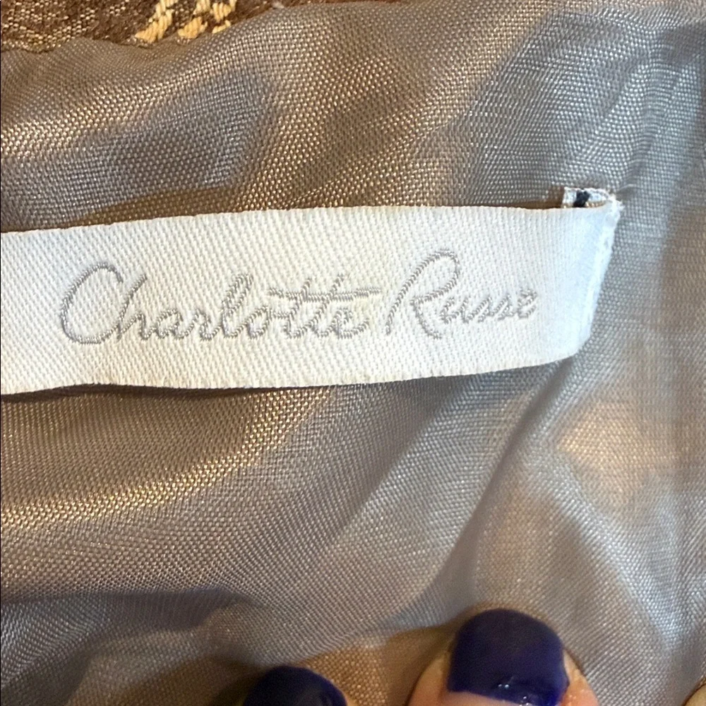 Charlotte Russe Vintage Brocade Duster Jacket - Brown/Tan Paisley" Size 5/6 - Picture 4 of 13